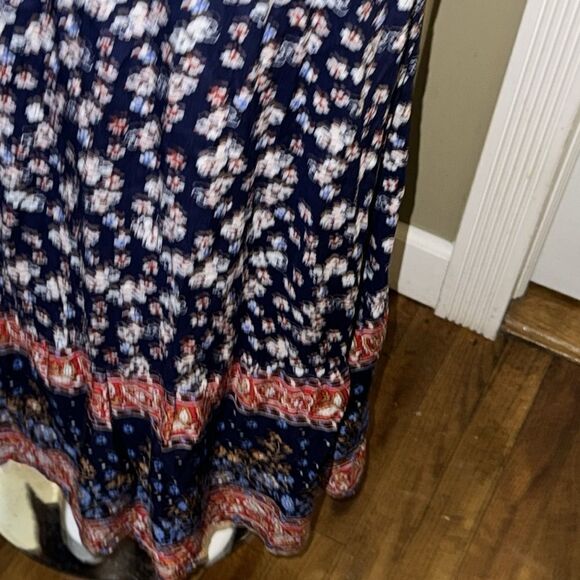 UMGEE floral red white and blue  Lennon mixed border  Maxi dress - Picture 7 of 13